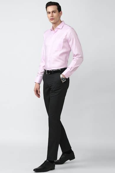 Buy Men Pink Regular Fit Solid Full Sleeves Formal Shirt Online ...