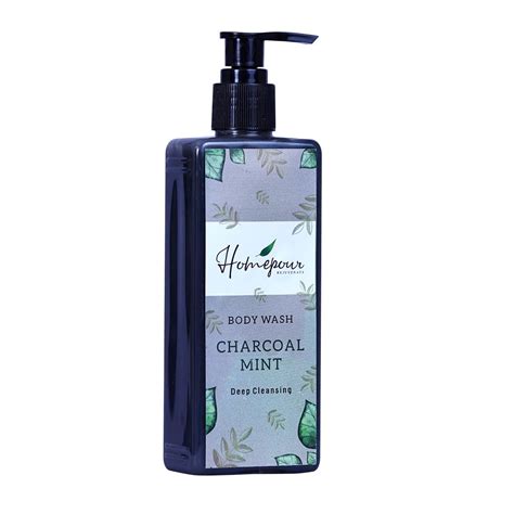 Buy Homepour, Charcoal Mint Body Wash - Deep Cleansing, 250ml ...