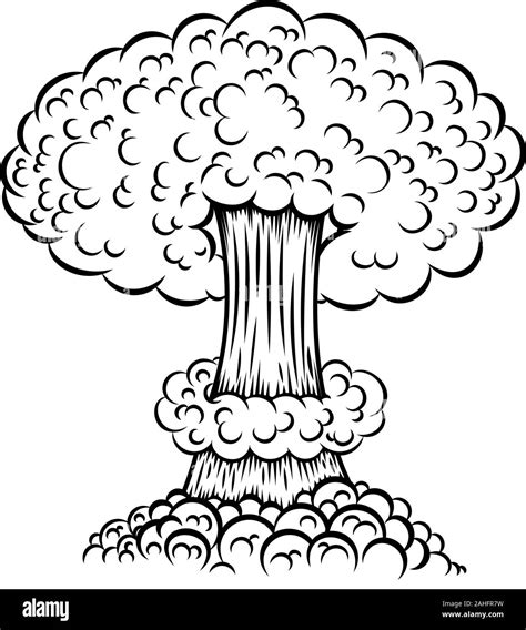 Atomic Bomb Explosion Drawing