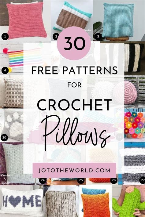 Free Crochet Pillow Pattern Tutorial 的图像结果