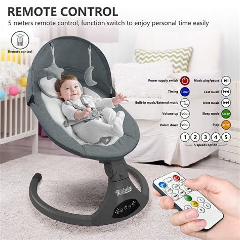 Baby Swing for Infants,5 Speed Electric Baby Swing with Music Speaker ...
