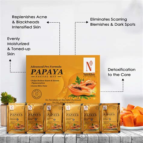 Buy NUTRIGLOW NATURAL'S SET OF 4 DIAMOND RADIANCE GOLD KESAR PAPAYA ...