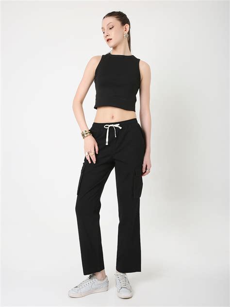 BLACK VERSATILE 5 POCKET CARGO PANTS