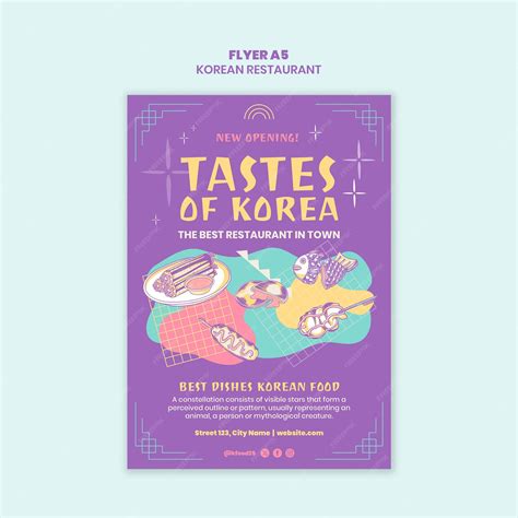 Korean restaurant template design | Free PSD