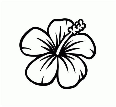Hawaiian Flower Digital Print - Etsy | Easy flower drawings, Hawaiian ...