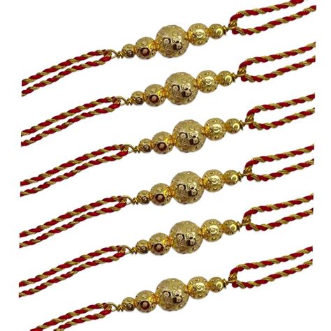 Buy Digital Dress Room Multicolour Rakhis (Pack of 6) Online