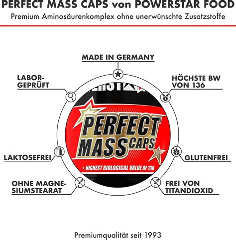 POWERSTARFOOD Perfect Mass Caps Amino Acids Complex High Dose 18 India ...