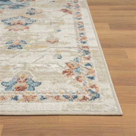 LR Home Arcady 5 X 8 (ft) Blue/Ivory Indoor Medallion Area Rug ...