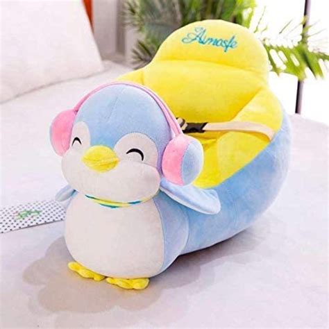 ARGHAV Penguin Shape Soft Plush Cushion Baby Sofa Seat or Rocking Chair ...