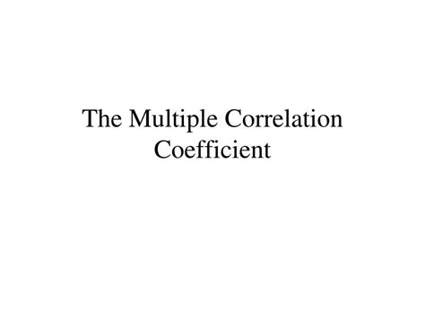 Image result for Coefficient of Multiple Correlation Explained