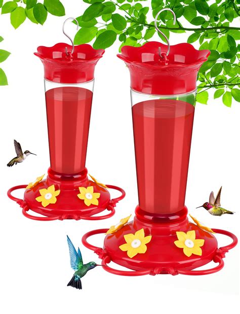 Snapklik.com : FEED GARDEN 10 OZ Plastic Hummingbird Feeders For Outdoors