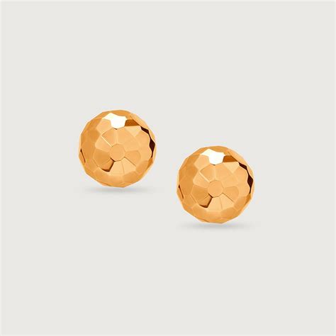 Sculpted Radiance 18KT Gold Stud Earrings