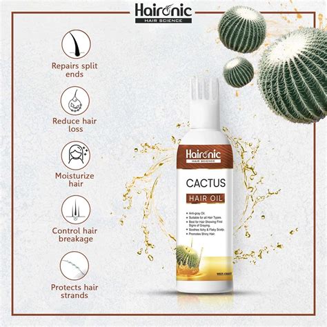Buy HAIRONIC HAIR SCIENCE CACTUS HAIR OIL 100ML Online & Get Upto 60% ...
