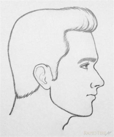 How to Draw a Face from the Side | Side face drawing, Face drawing ...