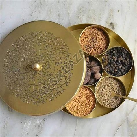Brass Masala Box Exporter,Brass Masala Box Supplier from Delhi India