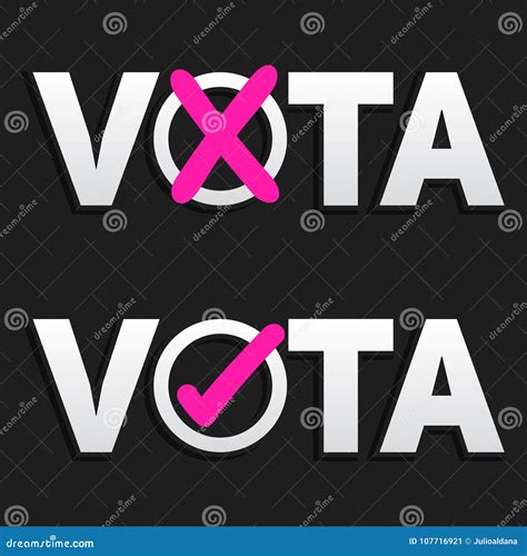 Vota, Vote Spanish Text, Vector Voting Banner Design Stock Vector ...