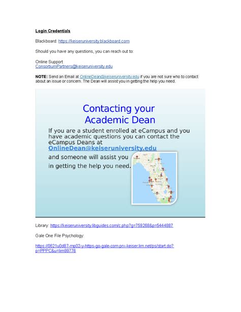 Keiser University Resource Directory - Login Credentials Blackboard ...