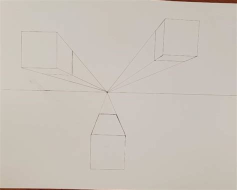 Image result for One Point Perspective Drawing Boxes