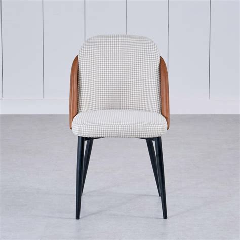 Buy Fern Living Set of 2 Fabric Dining Chairs - Beige from Home Centre ...