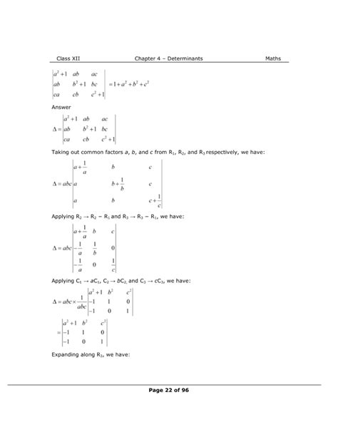 NCERT Solutions for Class 12 Maths chapter 4 - Determinants