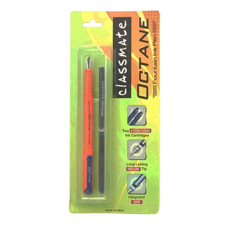 Classmate Octane Model:17124 Orange Color Body With 2 Catridge Fine Nib ...