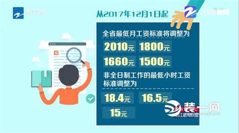 浙江最低工资标准 12月1日起调整全省最低工资标准 - 本地资讯 - 装一网