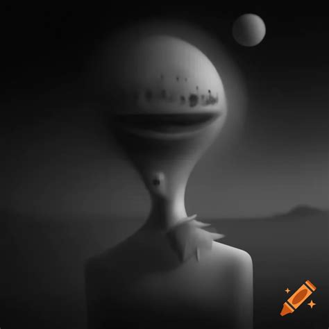 High definition monochrome face illuminated by spotlight on Craiyon