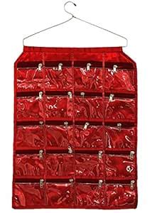 Kuber Industries 20 Pockets Hanging Jewellery Organizer with Zipper ...