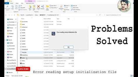 Solved: "Setup initialization failed"-message pop up when I try to ...