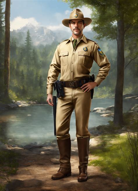 Lexica - A friendly park ranger in ultra modern outfit, photo realistic ...