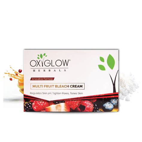 OxyGlow Herbals Multi Fruit Bleach Cream | Regulates Skin pH | Tighten ...