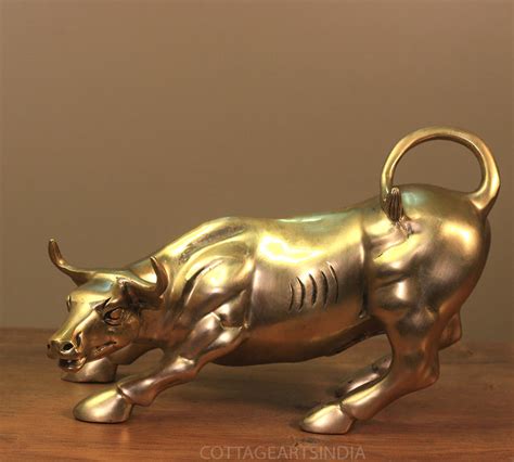 Brass WallStreet Charging Bull – CottageArts India