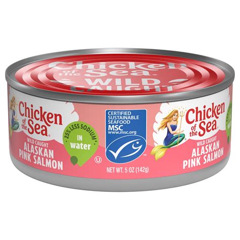 Chicken of the Sea Wild Caught Alaskan Pink Salmon, 25% Less Sodium 5 ...