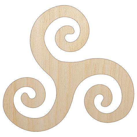 Triskele Triskelion Triple Spiral Celtic Symbol Wood Shape Unfinished ...