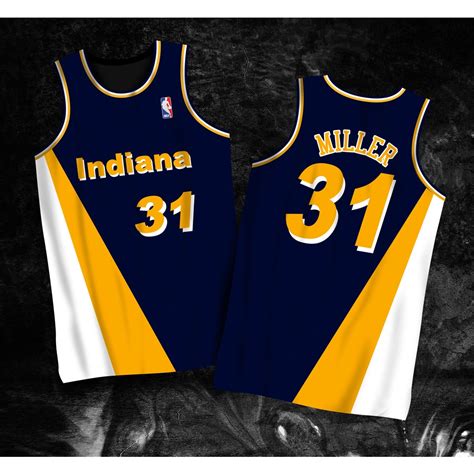 Reggie Miller #31 Indiana Pacers Jersey | Full Sublimation | Shopee ...