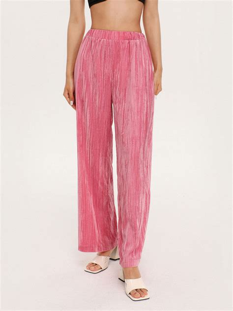 Pink Wide Leg Trousers - Cider
