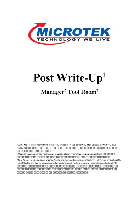 Write up - sasdad - Post Write-Up 1 Manager ####### 2 Tool Room ...