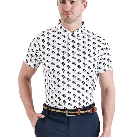 Storhet White Black Printed Golf Polo T Shirt – golfbuyindia
