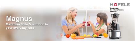 Hafele MAGNUS Cold Press Slow Juicer, 83mm Wide Chute, All-in-1 Fruit ...