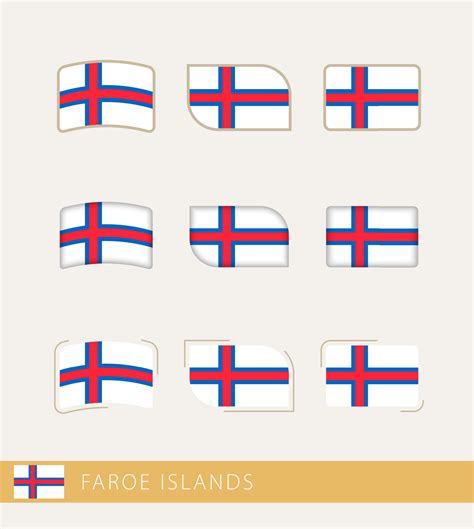 Vector flags of Faroe Islands, collection of Faroe Islands flags ...