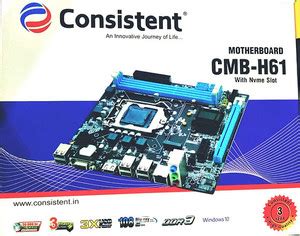 consistents CONSISTENT H61,WITH NVMe slot LGA 1155Socket ATX Intel H61 ...