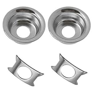 WHIZZO Pack of 2 Iron Jack Socket Plate Cup for Telecaster Electric ...