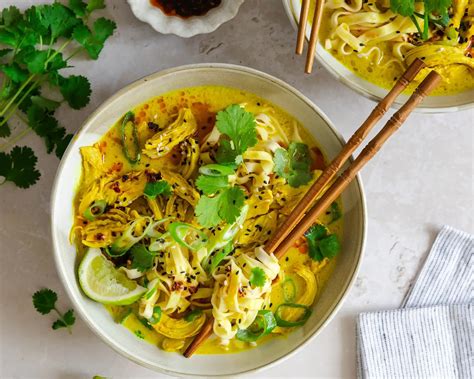 Creamy Coconut and Turmeric Chicken Noodle Soup - Chicken Dinner NZ