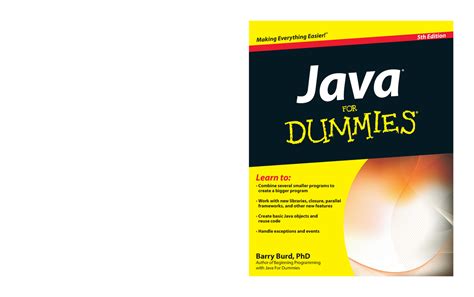 Java For Dummies - Barry Burd, PhD Author of Beginning Programming with ...