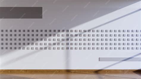 Premium Photo | Room with white wall with gray trim and wooden floor ...