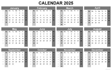 Handy Calendars 2025 Printable