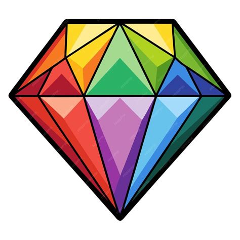 Colorful gems clipart vector art and illustration | Premium AI ...