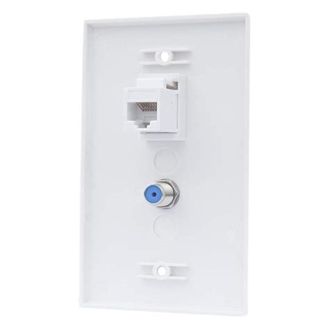 BUPLDET Ethernet Coax Wall Plate - Coax RJ45 CAT6 Ethernet Cable Cover ...