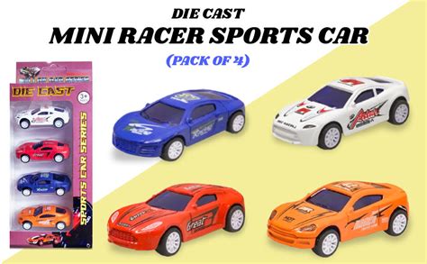Webby Sports Mini Car for Kids | Pullback Metalic Car- Pack of 4 | Mini ...