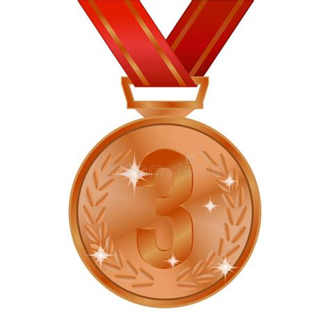 Realistic Bronze Medal for Winner Competition Stock Vector ...
